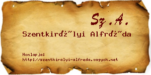 Szentkirályi Alfréda névjegykártya